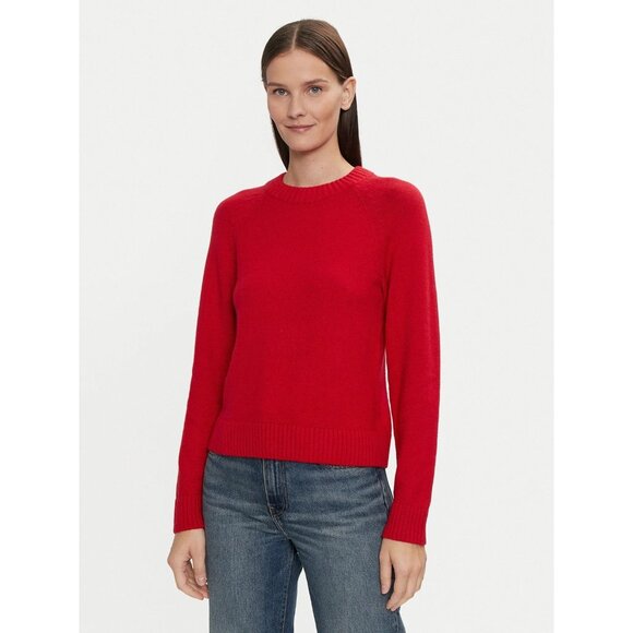 GAP Modern Red Cashsoft Cotton Blend Knit Crew Neck Sweater, Size M - Picture 1 of 16